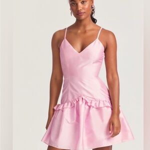 Loveshackfancy Fabiaenne Pink Spaghetti Strap Dress